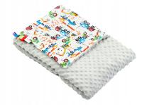 Koc kocyk narzuta pled letnia dwustronna kołderka minky bawełna 160x200cm