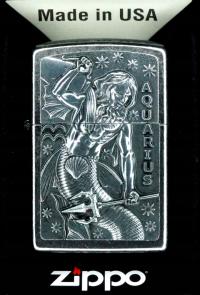 Zapalniczka ZIPPO ZODIAC AQUARIUS wodnik 2006508 Wiatroodporna Benzynowa