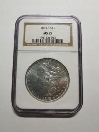 1$ Morgan Dollar 1883-O Dolar Morgana Mennica Nowy Orlean GRADING NGC MS63