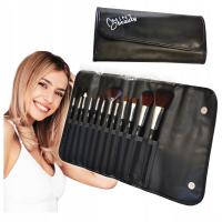 Profesjonalne Pędzle do makijażu + etui ZESTAW Pędzli Pędzelków do makeupu