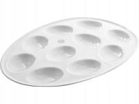 Белая фарфоровая тарелка 27 x 19 x 1,6 см-для 10 яиц