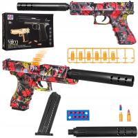 ZABAWKA DLA DZIECI PISTOLET NA BEZPIECZNE PIANKI EVA STRZAŁKI ŁUSKA