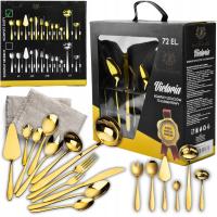 Золотые столовые приборы Набор столовых приборов для 12OS 72EL чемодан Виктория Карл Хаусманн