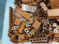 Lego klocki, elementy oryginalne jeden kolor mix 100g 0,1 kg BRĄZOWE RB