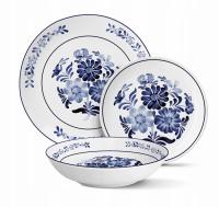 Zestaw obiadowy 18 el dla 6 osób z porcelany dekorowanej Sintra