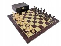 Profesjonalny Zestaw Turniejowy Caissa Drewniany 48 cm / Szachy