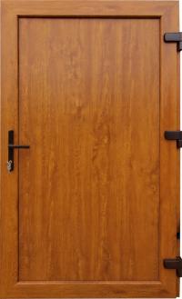 DRZWI ZEWNĘTRZNE 90x210 PCV KACPRZAK Złoty dąb Prawe