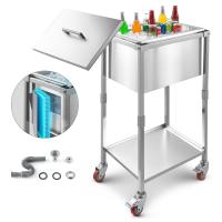 VEVOR 31L Rolling Ice Chest Cooler Cart Outdoor Stand Up Ice Bin na kółkach