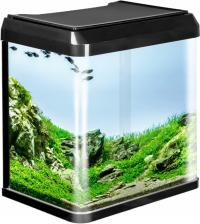 Мини-аквариумный набор 7l со светодиодной подсветкой и внутренней фильтрацией черный