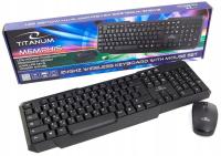 Bezprzewodowy zestaw klawiatura i mysz Titanum USB