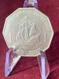 Wschodnie Karaiby 1 dolar 1989