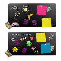 Tablica kredowa magnetyczna dla dzieci SAMOPRZYLEPNA suchościeralna CZARNA