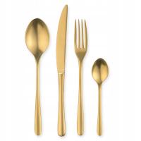 Sztućce LUI GOLD - Zestaw 24-elementowy Verlo