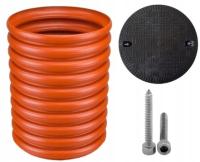 Studnia Rura Karbowana Trzonowa 315 35 cm + Pokrywa 315 A15 - Rura 35cm