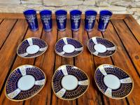 Filiżanki orientalne talerzyki Echt Kobalt 6 szt