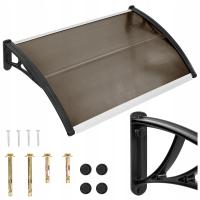 Навес над входной дверью навес для балкона окно Климе коричневый 120x80