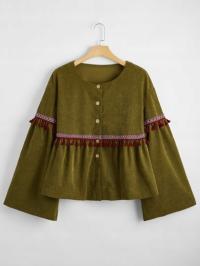 SHEIN KURTKA SZTRUKSOWA FRĘDZLE RXL Y375073