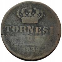 45274. Dwie Sycylie - 2 tornesi - 1839r. (5,52g/24mm)