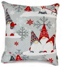 Poszewka świąteczna na poduszkę 40x40 święta prezent skrzaty świąteczne