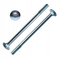 Śruba zamkowa DIN603 M8x100 1KG grzybkowa, ocynk, do drewna i ogrodzeń