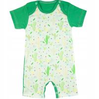 RAMPERS NIEMOWLĘCY KRÓTKI RĘKAW kaktusy piżamka