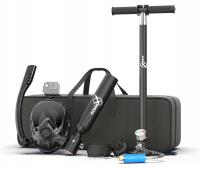 Комплект для подводного плавания с аквалангом, полнолицевая маска с насосом 5 в 1 OceanX 0,7 л