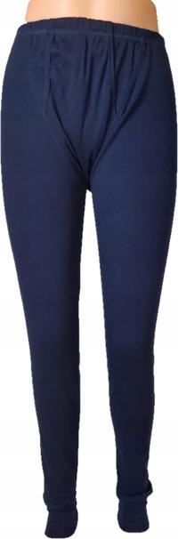 KALESONY MĘSKIE DŁUGIE GŁADKIE granat XXL cienkie RIB