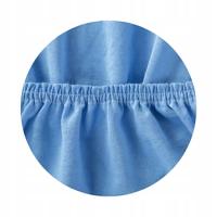 PRZEŚCIERADŁO JERSEY DO ŁÓŻECZKA 180x80 BAWEŁNA - niebieski