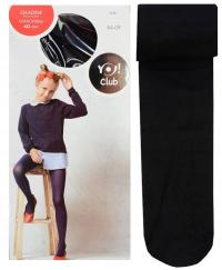 Yoclub детские колготки черный микрофибра