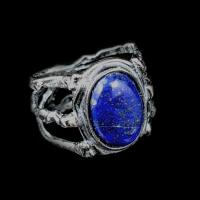 LAPIS LAZULI PIERŚCIEŃ SREBRO SREBRNY NEORES GRANATOWY OKSYDA
