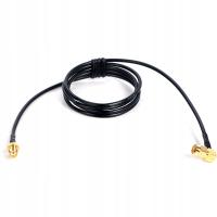 Kabel 100cm RG-174 wtyk SMA KĄTOWY/gniazdo SMA-F