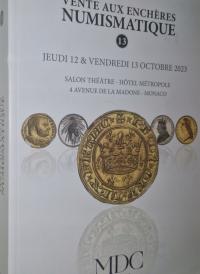 Katalog Vente aux Encheres Numismatique 13 MDC Monaco 12-13 octobre 2023 r.