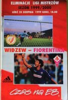 Program Widzew Łódź - AC Fiorentina 25.08.1999 (eliminacje Ligi Mistrzów)