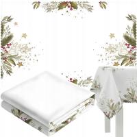 OBRUS ŚWIĄTECZNY PLAMOODPORNY 140x220 cm NA WIGILIĘ I BOŻE NARODZENIE