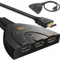 Сплиттер сплиттер переключатель сигнала HDMI 3в1 3 порта 4K FULL HD HUB