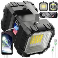 LATARKA LED BARDZO MOCNA AKUMULATOROWA 10w1 SZPERACZ DWUSTRONNA + POWERBANK