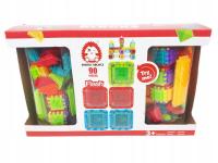 KLOCKI JEŻYKI ZE ŚWIATŁEM 90 SZT EDUKACYJNE