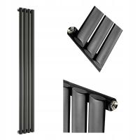 Grzejnik pionowy dekoracyjny pokojowy CZARNY panelowy 160cm x 24cm