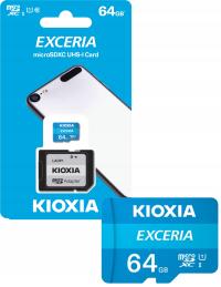 Karta pamięci microSD KIOXIA 64GB UHS I U1 adapter