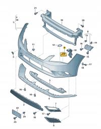 Uchwyt zderzak strona prawa SEAT LEON OE 5F0807924