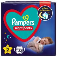 Pampers Night Pants pieluszki jednorazowe na noc rozmiar 5 12-17 kg 22 szt.