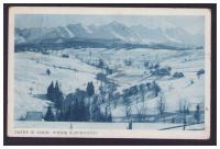 Tatry w zimie. Widok z Bukowiny - obieg Bukowina Tatrzańska 1954 r
