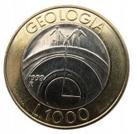 SAN MARINO 1000 LIRE 1998 GEOLOGIA - BIMETAL UNC