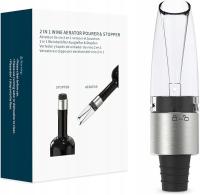 Aerator i korek do wina 2w1 KITCHENDAO czarny BPA Free
