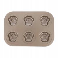 ZŁOTE FORMY DO MUFFINEK KOCIE ŁAPKI - STALOWE