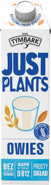 TYMBARK JUST PLANTS OWIES NAPÓJ ROŚLINNY BEZ DODATKU CUKRU BEZ GLUTENU 1L