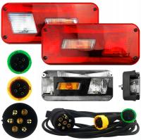 Комплект светодиодных задних фонарей 12V IP68 E20 луч 7-контактный BAJONET-прицеп