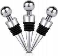 ZESTAW 3 szt KOREK ZATYCZKA STOPER DO BUTELEK WINA WÓDKI