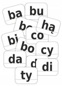 SYLABY OTWARTE do nauki czytania (165 sylab)