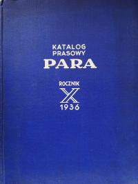 Katalog prasowy PARA rocznik X 1936
